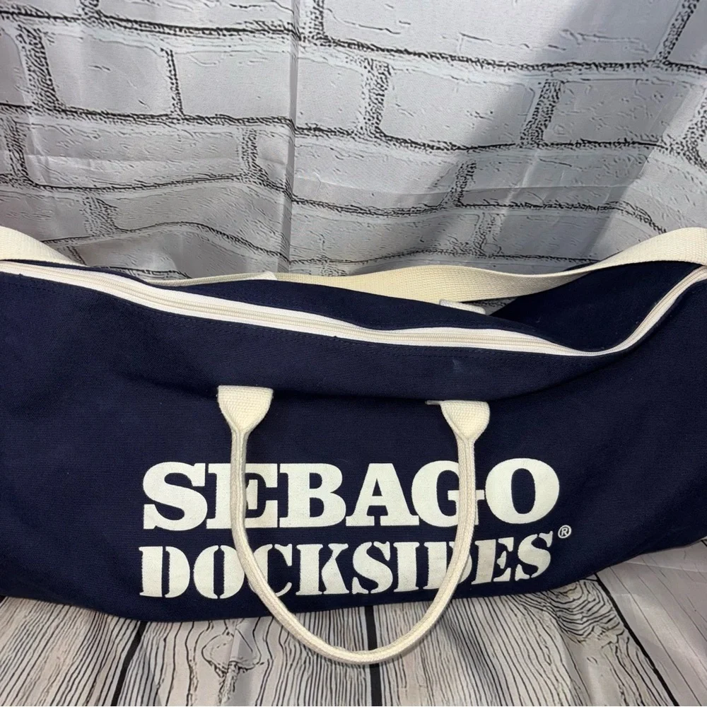 Vintage Sebago Docksides Canvas Duffle Bag US Sailing Official Yachting Shoe USA